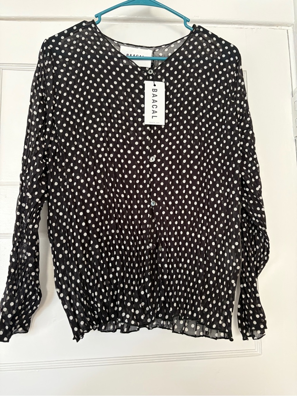 Baacal Maya Pleated Cardigan- Polka Dot